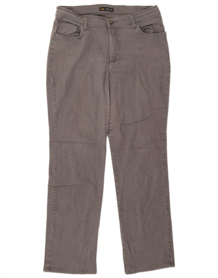 LEE Womens Mid Rise Regular Fit Straight Jeans W32 L29 Grey