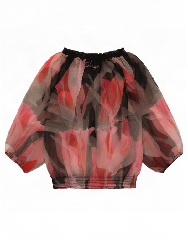 Desigual Womens Oversized Graphic Blouse Top UK 14 Medium Multicoloured