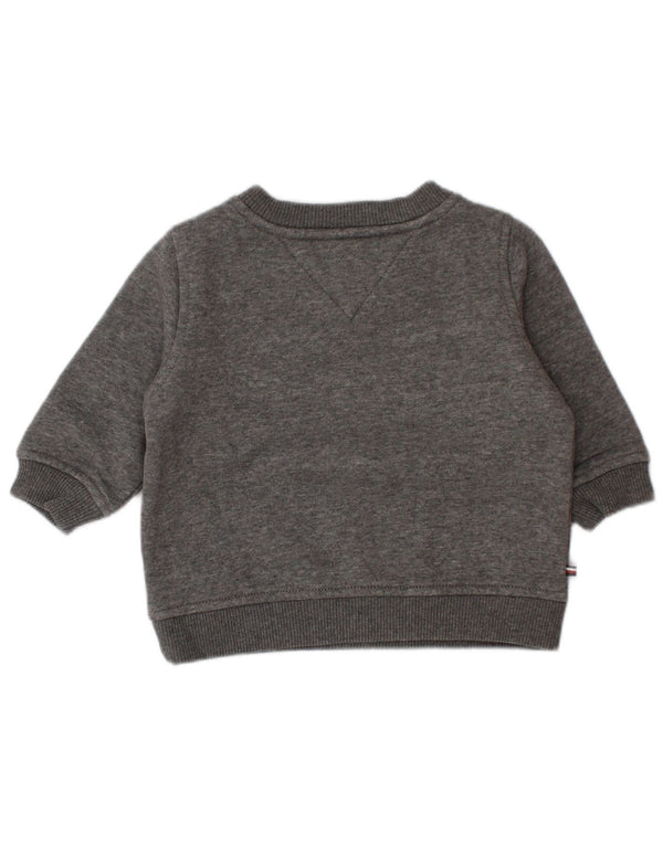 Tommy Hilfiger Baby Boys Graphic Sweatshirt Jumper 6-9 Months Grey Flecked