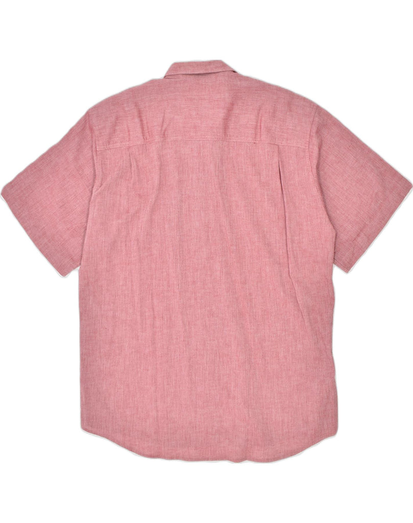 VINTAGE Mens Short Sleeve Shirt XL Pink Cotton | Vintage Vintage | Thrift | Second-Hand Vintage | Used Clothing | Messina Hembry 