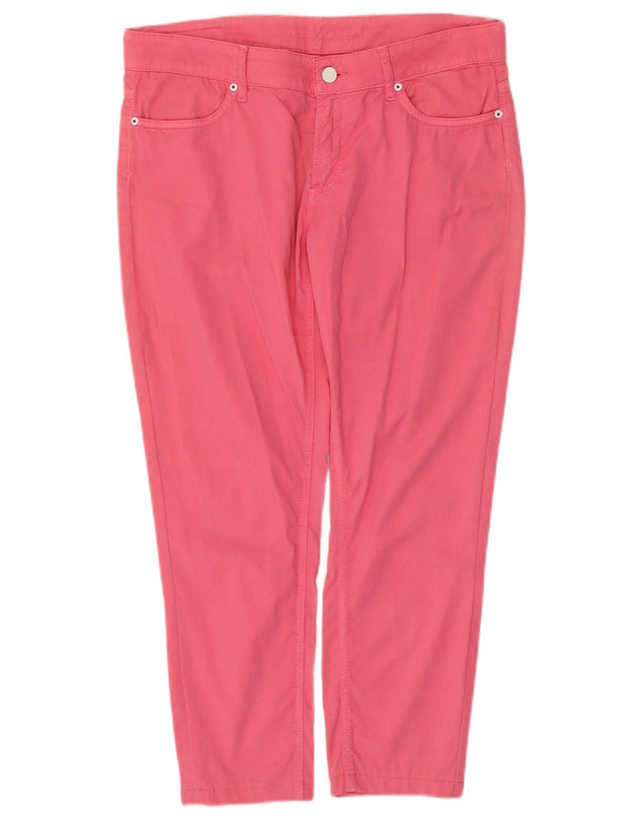 ESCADA Womens Slim Cropped Trousers EU 38 Medium W34 L24 Pink Cotton