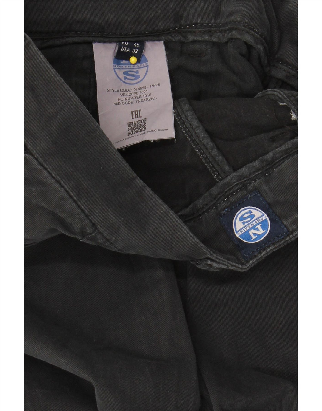 NORTH SAILS Womens Slim Chino Trousers W32 L30 Black Cotton Vintage North Sails and Second-Hand North Sails from Messina Hembry 