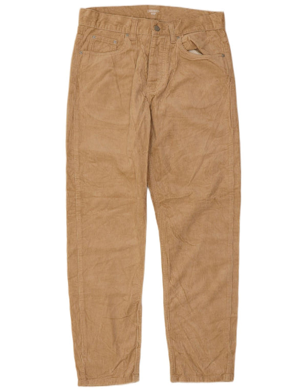 CARHARTT Mens Wip Slim Corduroy Trousers W30 L29 Beige Cotton