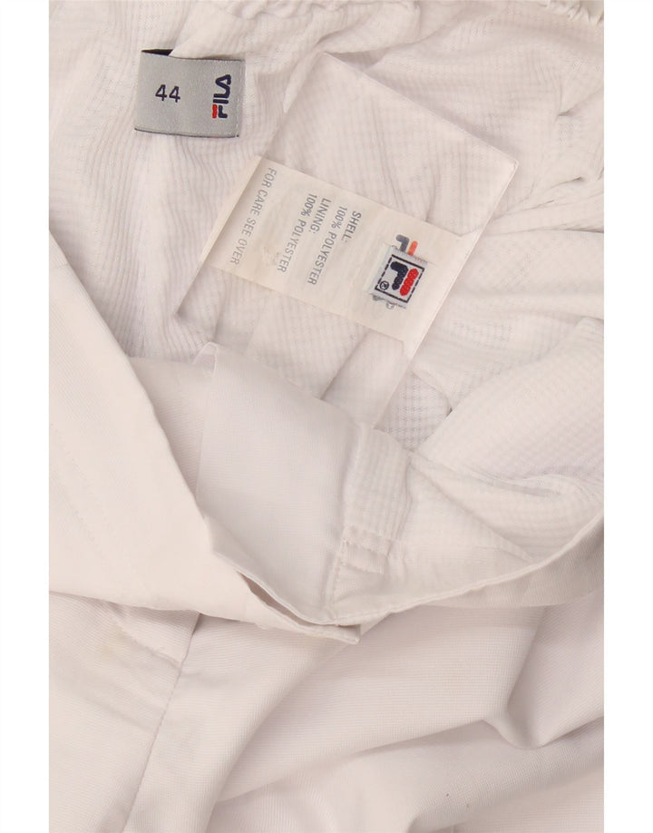 FILA Womens Straight Chino Trousers IT 44 Medium W30 L31 White Polyester