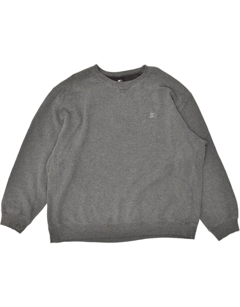 STARTER Mens Sweatshirt Jumper UK 46/48 XL Grey Polyester | Vintage Starter | Thrift | Second-Hand Starter | Used Clothing | Messina Hembry 