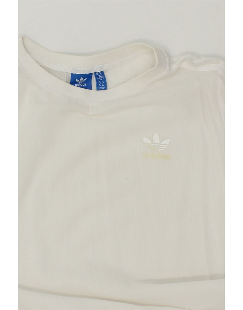 ADIDAS Womens Sweatshirt Jumper UK 14 Large  White Vintage Adidas and Second-Hand Adidas from Messina Hembry 