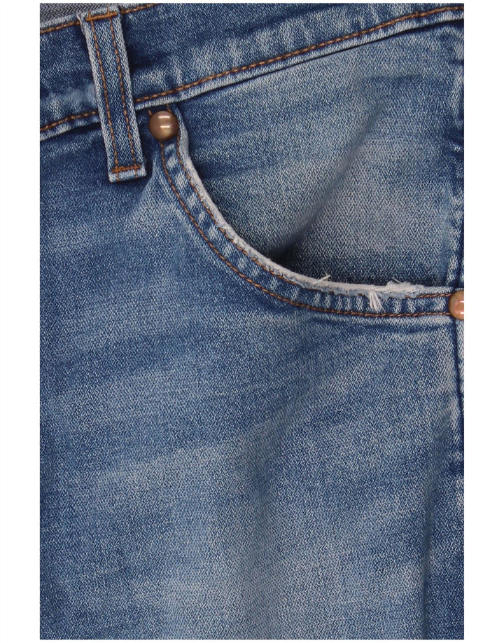 Wrangler Mens Straight Jeans W33 L32 Blue Cotton