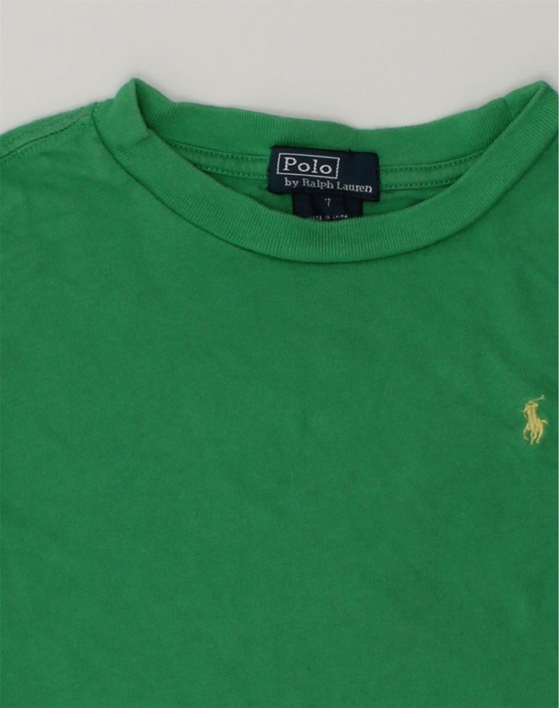 POLO RALPH LAUREN Boys T-Shirt Top 6-7 Years Green | Vintage Polo Ralph Lauren | Thrift | Second-Hand Polo Ralph Lauren | Used Clothing | Messina Hembry 