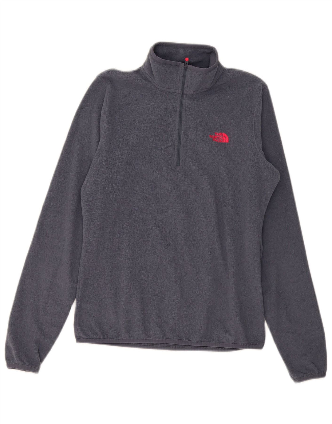 The North Face Womens Zip Neck Fleece Jumper UK 10 Small Grey Polyester