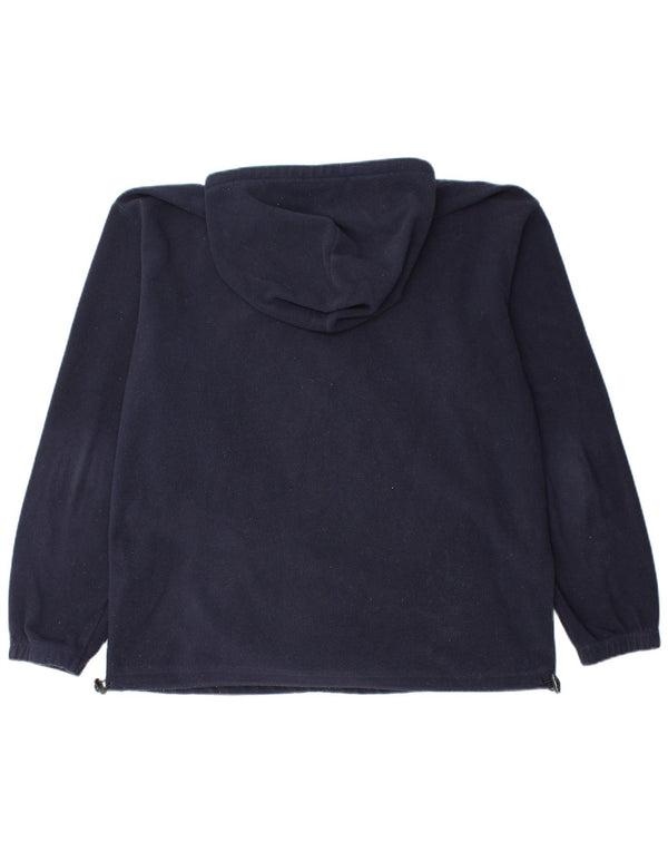 Champion Mens Graphic Hooded Fleece Jumper Large Navy Blue Polyester