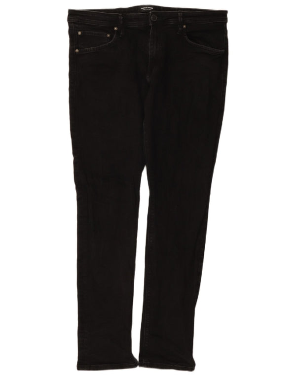 Jack & Jones Mens Slim Jeans W36 L32 Black Cotton