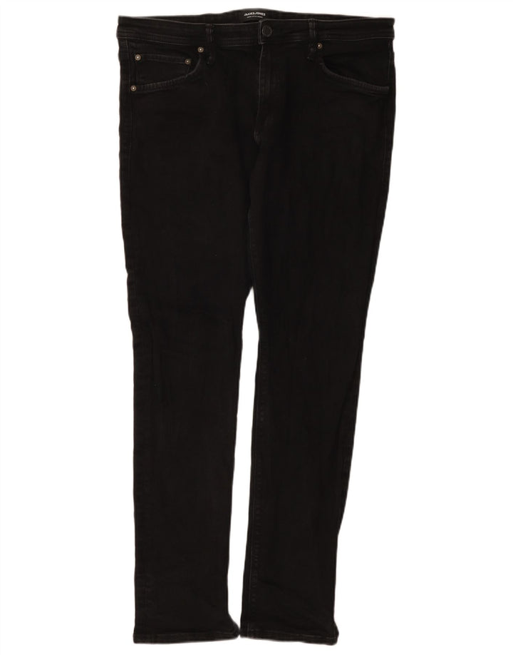 Jack & Jones Mens Slim Jeans W36 L32 Black Cotton
