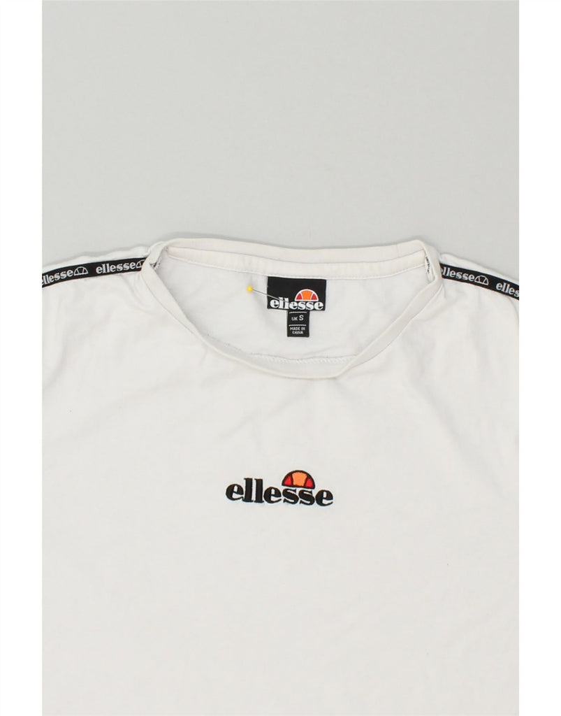 ELLESSE Mens Graphic T-Shirt Top Small White Cotton | Vintage Ellesse | Thrift | Second-Hand Ellesse | Used Clothing | Messina Hembry 