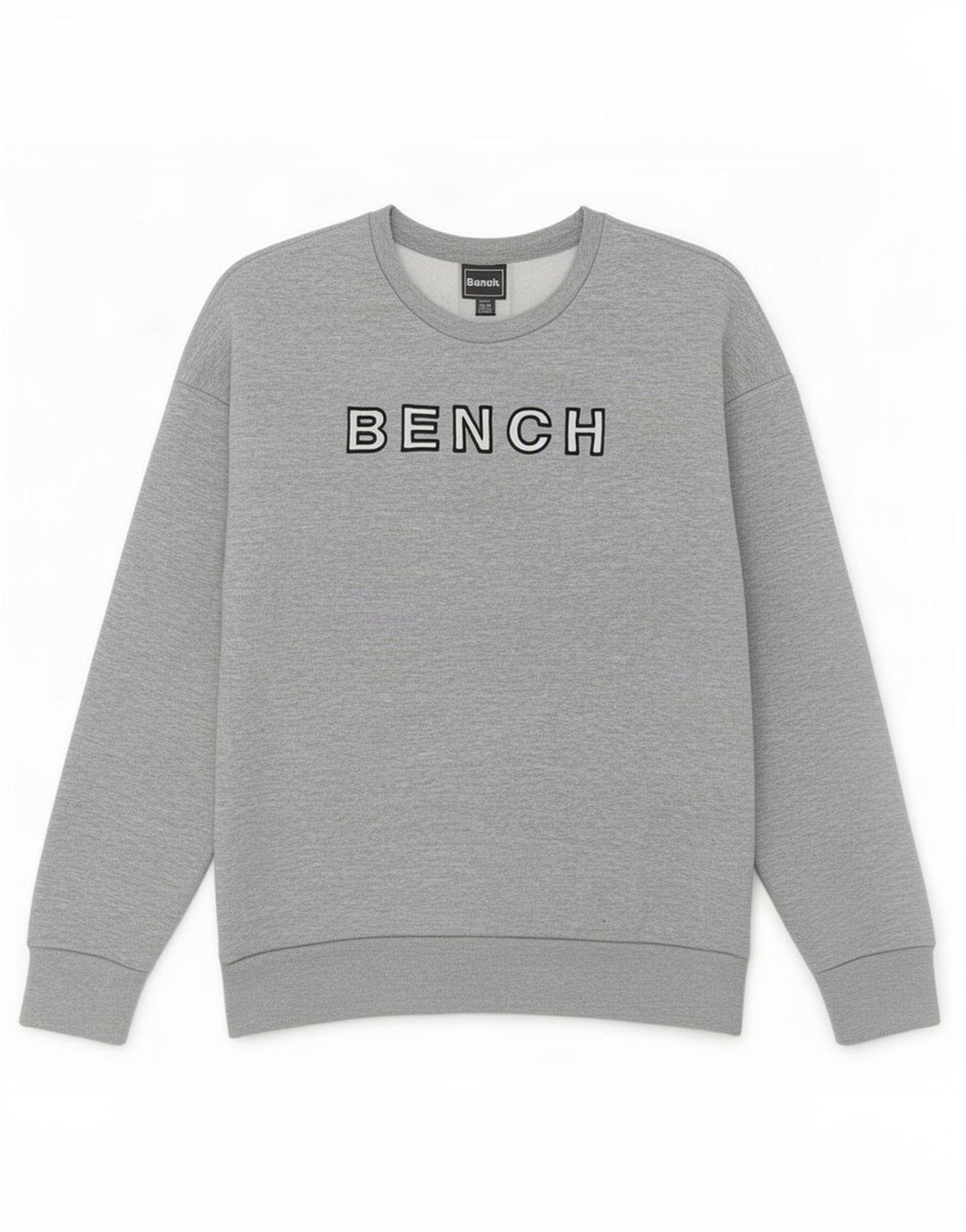 Bench Womens Graphic Sweatshirt Jumper UK 20 2XL Grey Polyester