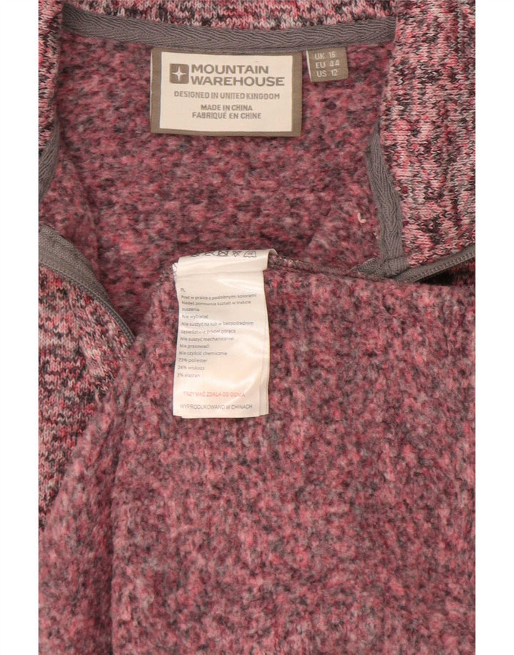 Mountain Warehouse Womens Sweatshirt Jumper UK 16 Large Pink Flecked