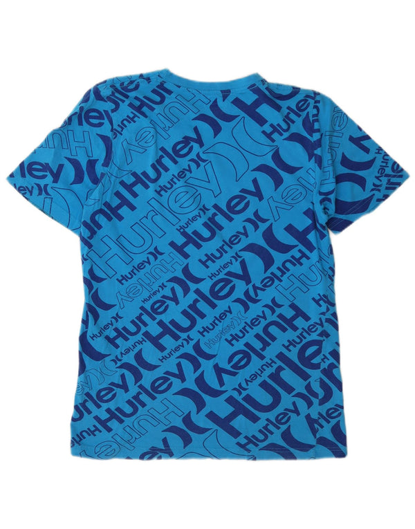 Hurley Boys Graphic T-Shirt Top 13-14 Years Blue Cotton