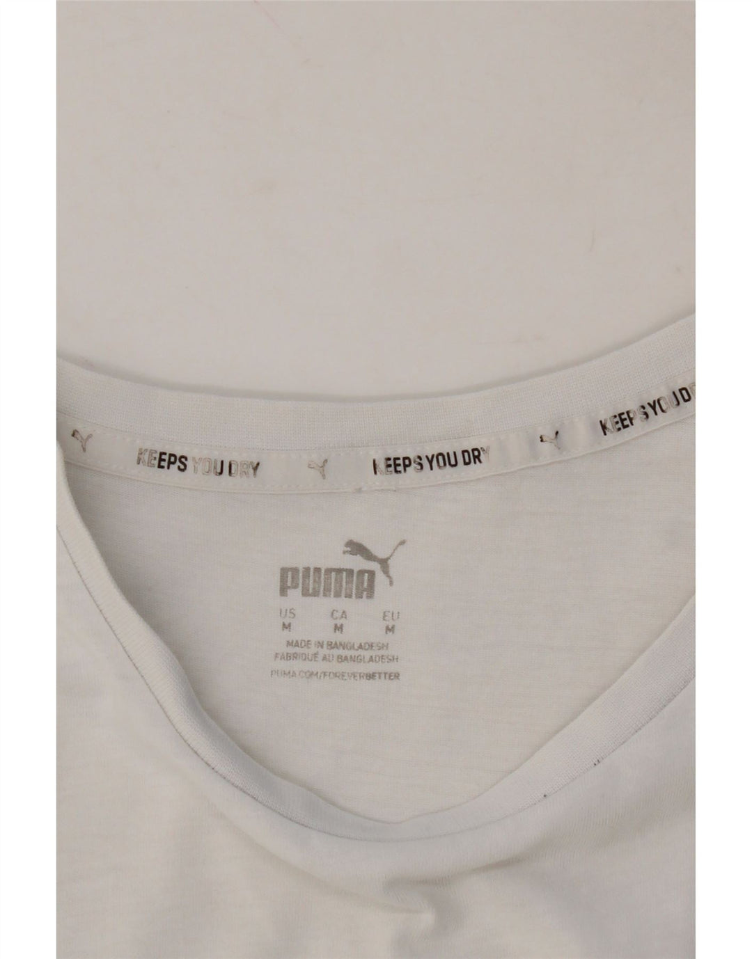 PUMA Mens Graphic T-Shirt Top Medium White Vintage Puma and Second-Hand Puma from Messina Hembry 