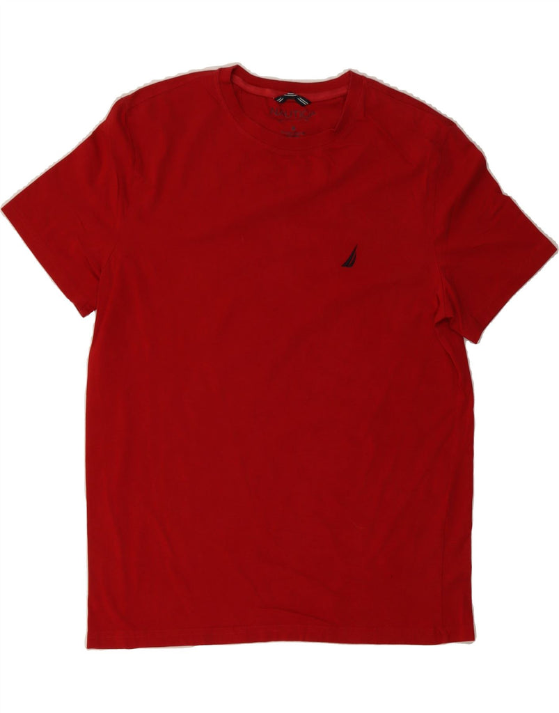 NAUTICA Mens Performance T-Shirt Top Medium Red Cotton Vintage Nautica and Second-Hand Nautica from Messina Hembry 