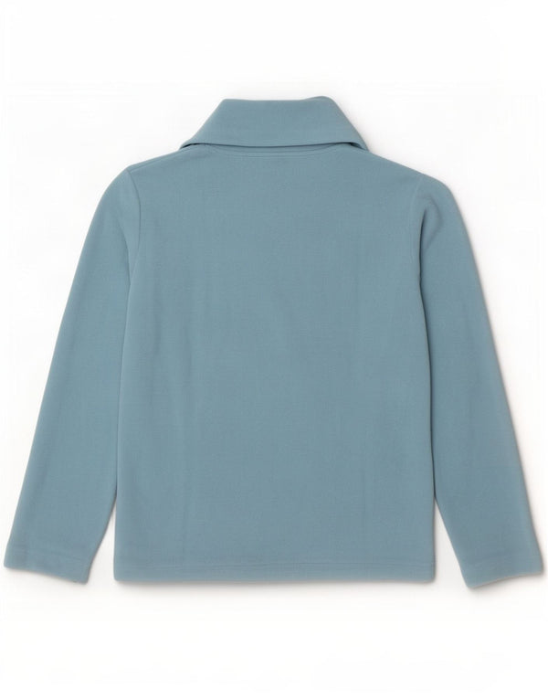 Invicta Womens Zip Neck Fleece Jumper UK 12 Medium Blue Polyester