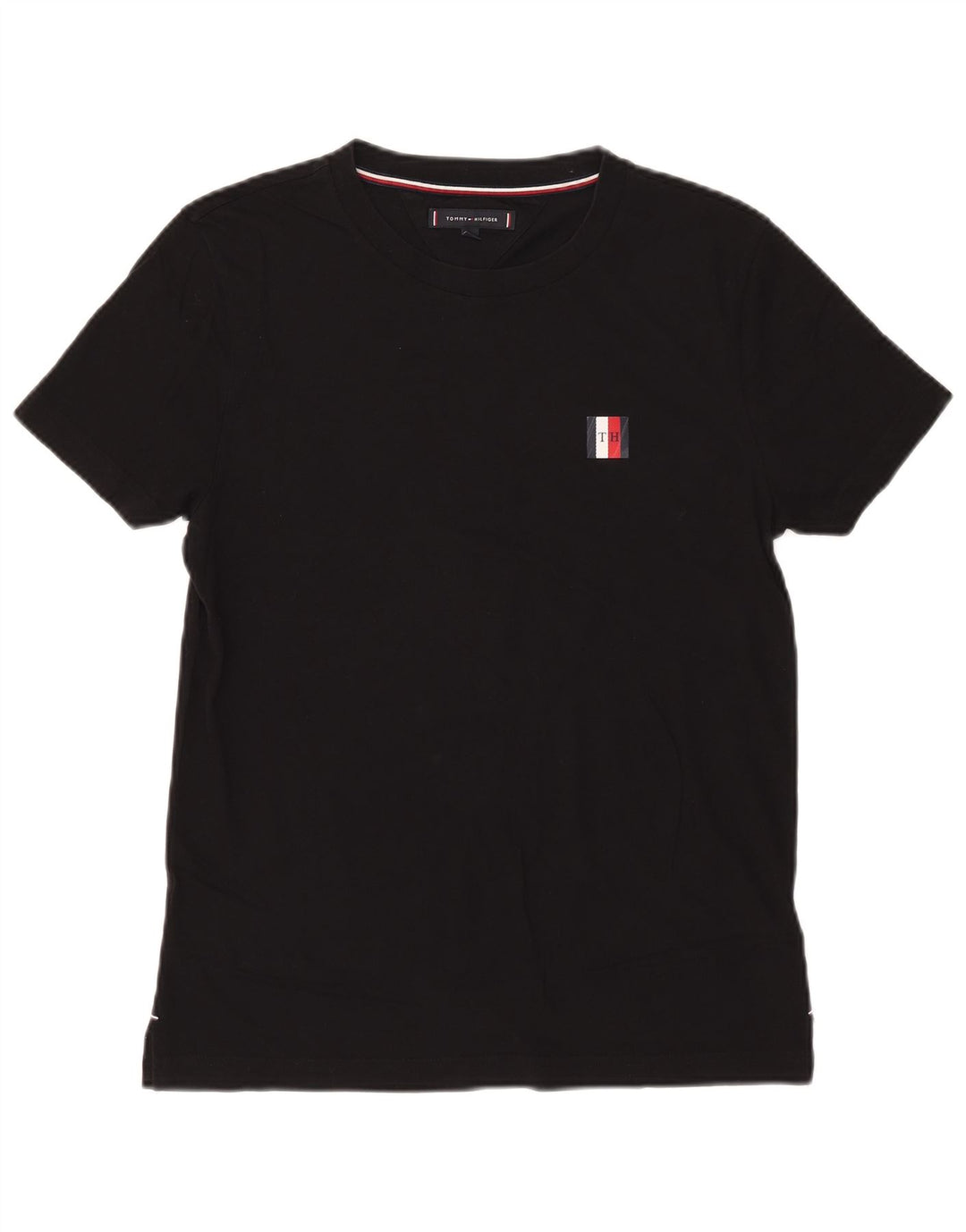 Tommy Hilfiger Mens T-Shirt Top Medium Black Cotton