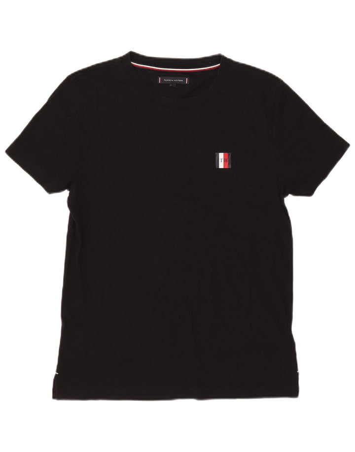 Tommy Hilfiger Mens T-Shirt Top Medium Black Cotton