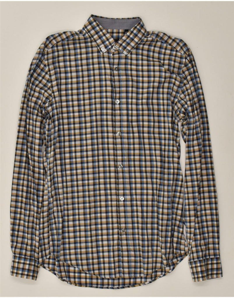 HUGO BOSS Mens Slim Fit Shirt Medium Multicoloured Check Cotton | Vintage Hugo Boss | Thrift | Second-Hand Hugo Boss | Used Clothing | Messina Hembry 