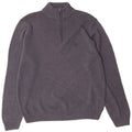CHAPS Mens Zip Neck Jumper Sweater Large Grey Cotton