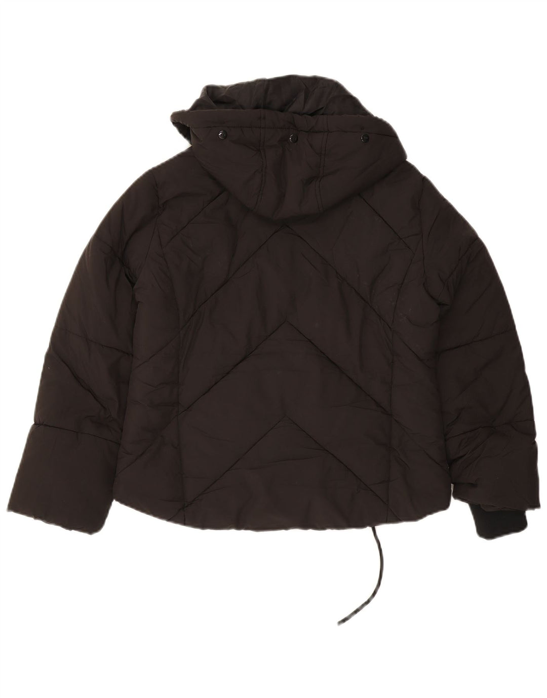 Topshop Womens Petite Hooded Oversized Padded Jacket UK 8 Small Black