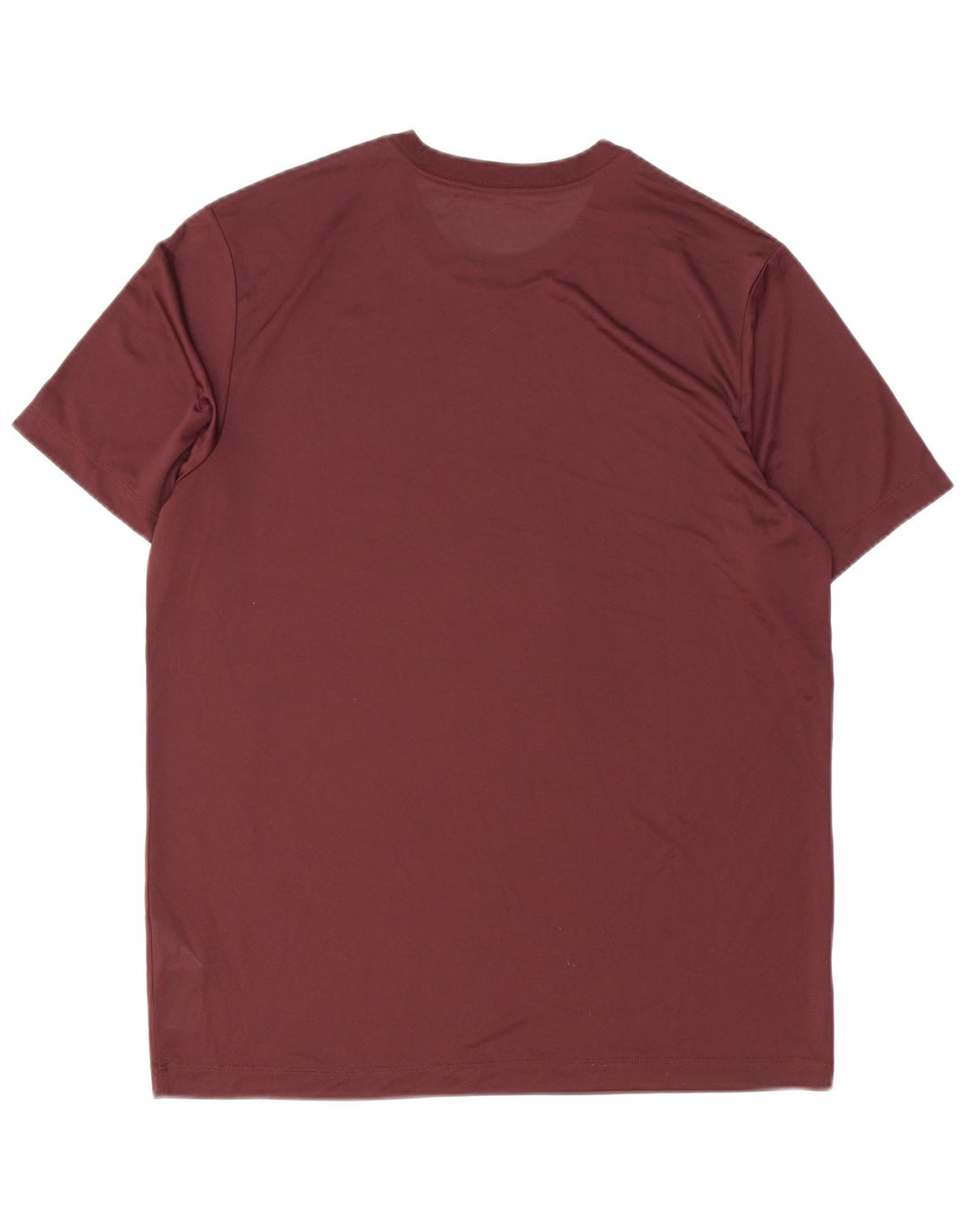 Nike Mens Dri Fit T-Shirt Top Large Burgundy Polyester
