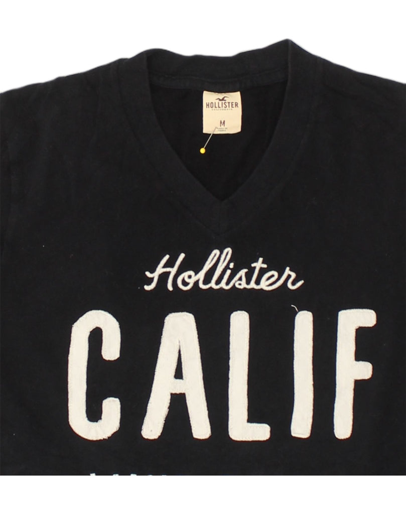 HOLLISTER Mens Graphic T-Shirt Top Medium Black Cotton | Vintage Hollister | Thrift | Second-Hand Hollister | Used Clothing | Messina Hembry 