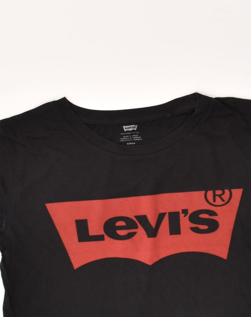 LEVI'S Mens Graphic T-Shirt Top Small Black Cotton | Vintage Levi's | Thrift | Second-Hand Levi's | Used Clothing | Messina Hembry 