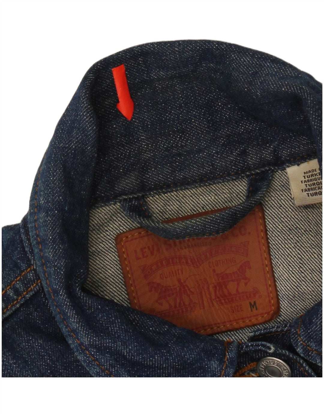 Levi's Womens Crop Denim Jacket UK 12 Medium Blue