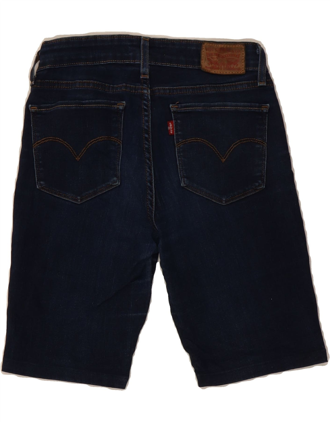LEVI'S Womens 715 Denim Shorts W26 Small Navy Blue Vintage Levi's and Second-Hand Levi's from Messina Hembry 