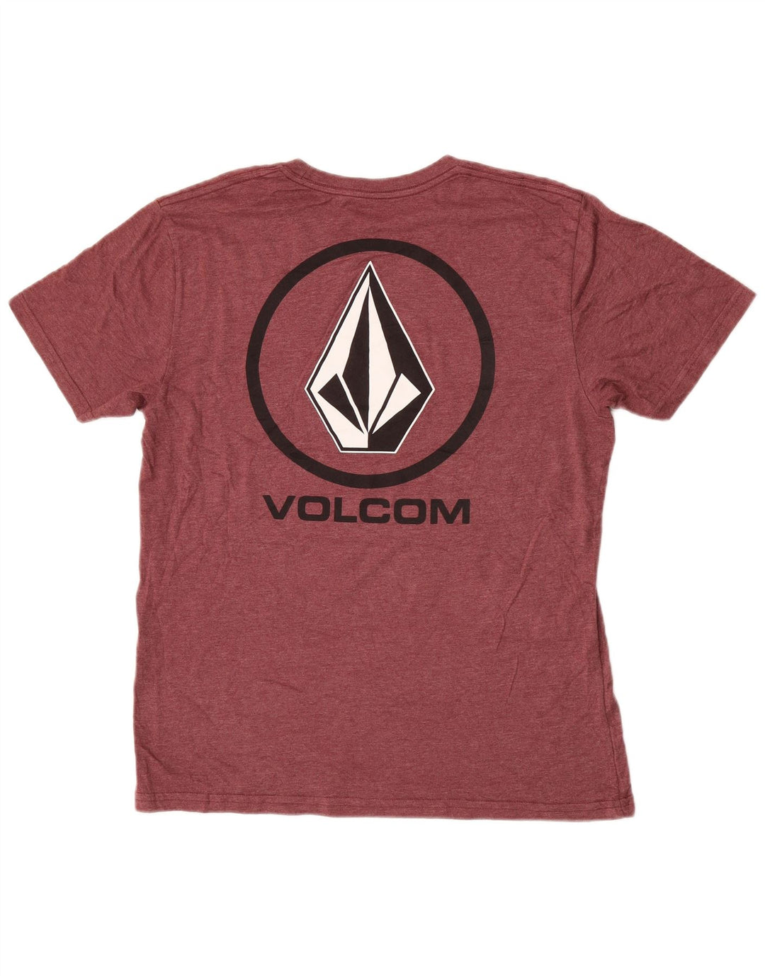Volcom Mens Graphic T-Shirt Top Large Burgundy Cotton