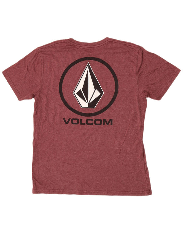 Volcom Mens Graphic T-Shirt Top Large Burgundy Cotton