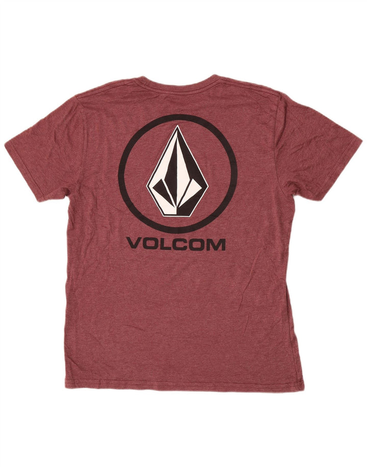 Volcom Mens Graphic T-Shirt Top Large Burgundy Cotton