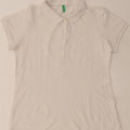 BENETTON Womens Polo Shirt UK 12 Medium White Vintage Benetton and Second-Hand Benetton from Messina Hembry 