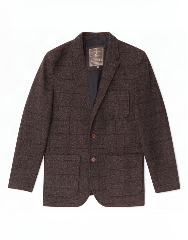 Jasper Conran Mens 2 Button Blazer Jacket UK 40 Large Grey Check Wool
