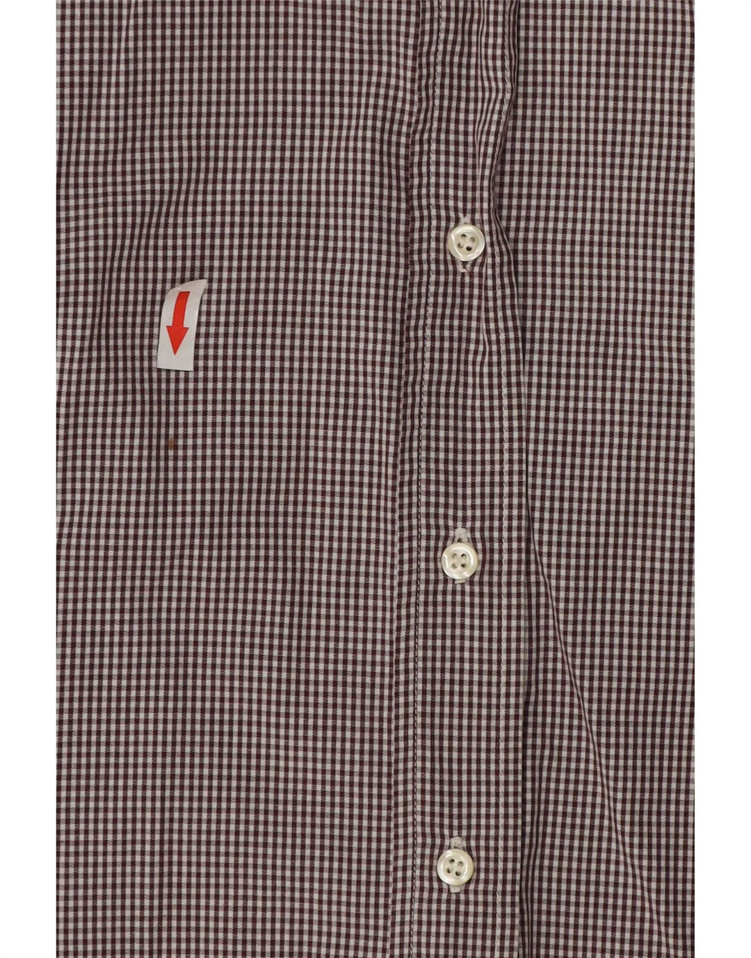 Benetton Womens Shirt UK 16 Large Brown Gingham