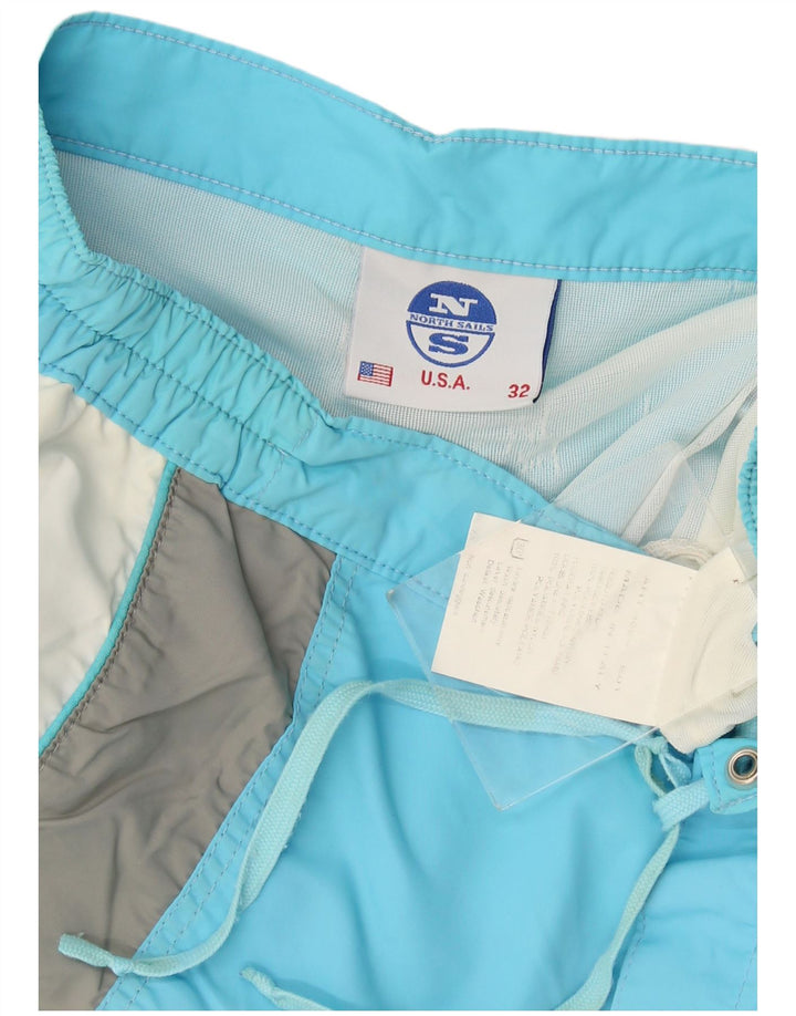 North Sails Mens Swimming Shorts Medium Blue Colourblock Polyamide
