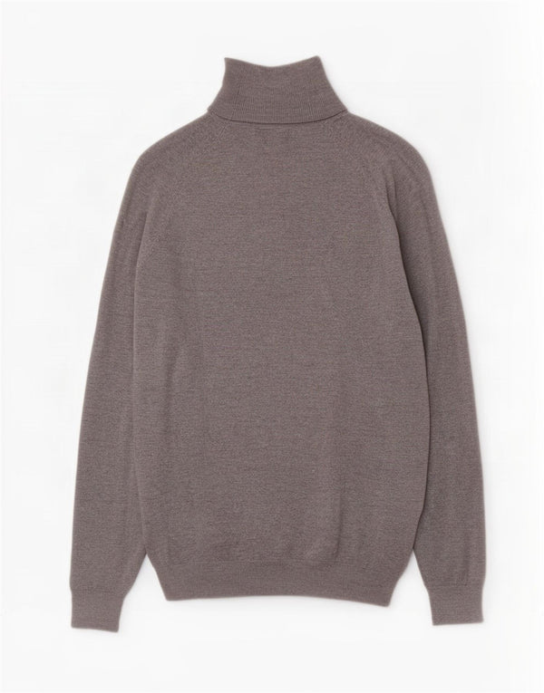 Zara Mens Roll Neck Jumper Sweater Small Grey