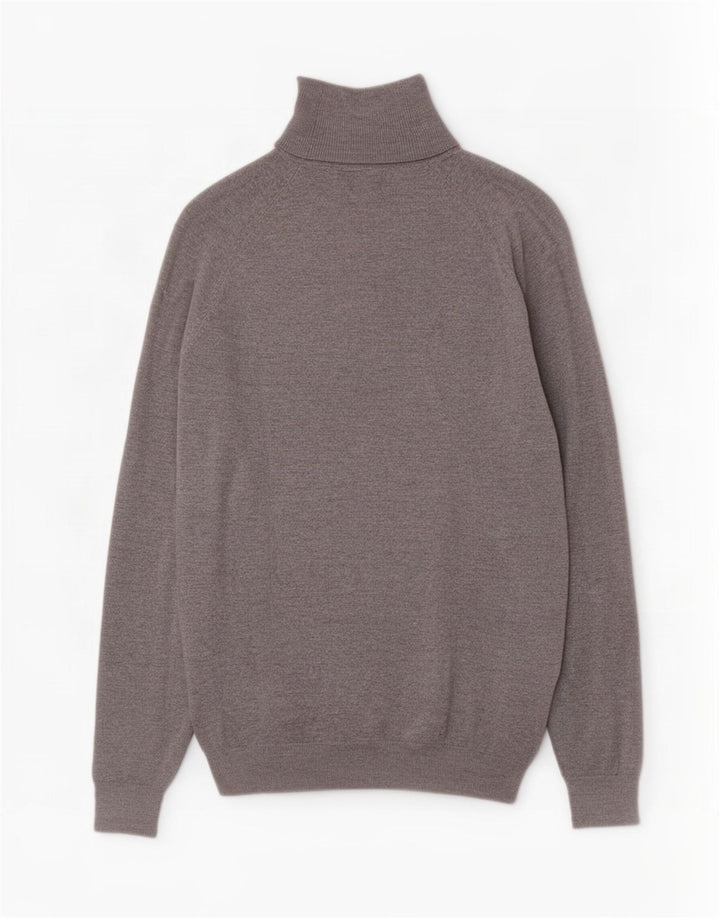 Zara Mens Roll Neck Jumper Sweater Small Grey