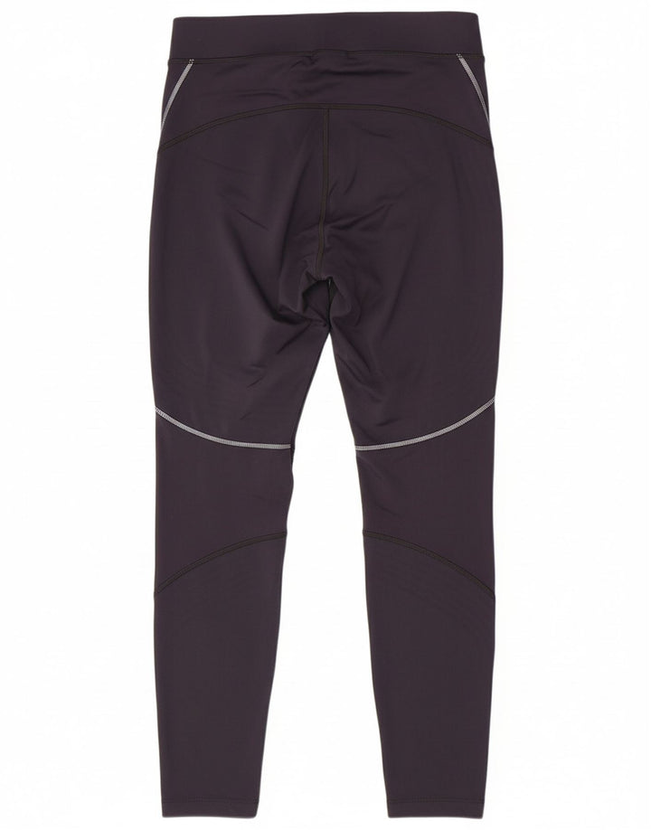 SUPERDRY Womens Leggings UK 14 Large  Navy Blue Nylon