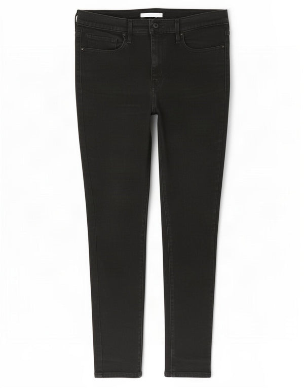 Levi's Womens High Waist Shaping Skinny Jeans W32 L32 Black Cotton