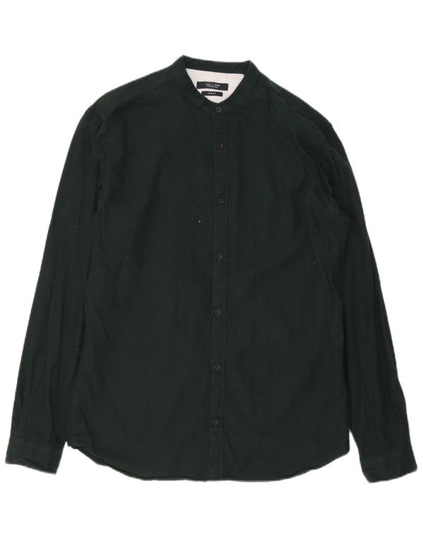 Jack & Jones Mens Slim Fit Shirt Size 40 Medium Black Cotton