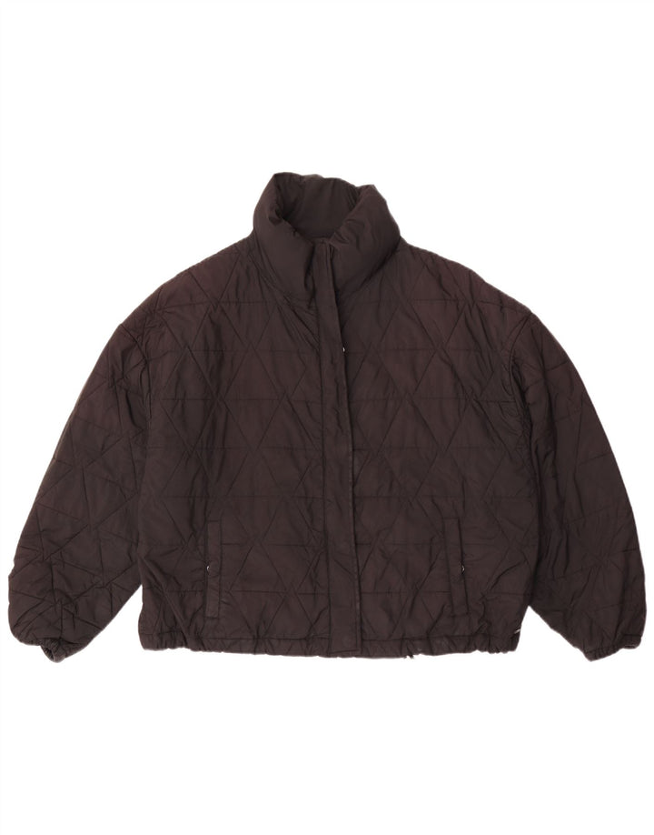 Scotch & Soda Womens Oversized Quilted Jacket UK 10 Small Black Polyester