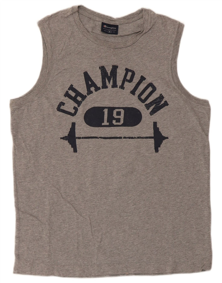 Champion Mens Graphic Vest Top Medium Grey
