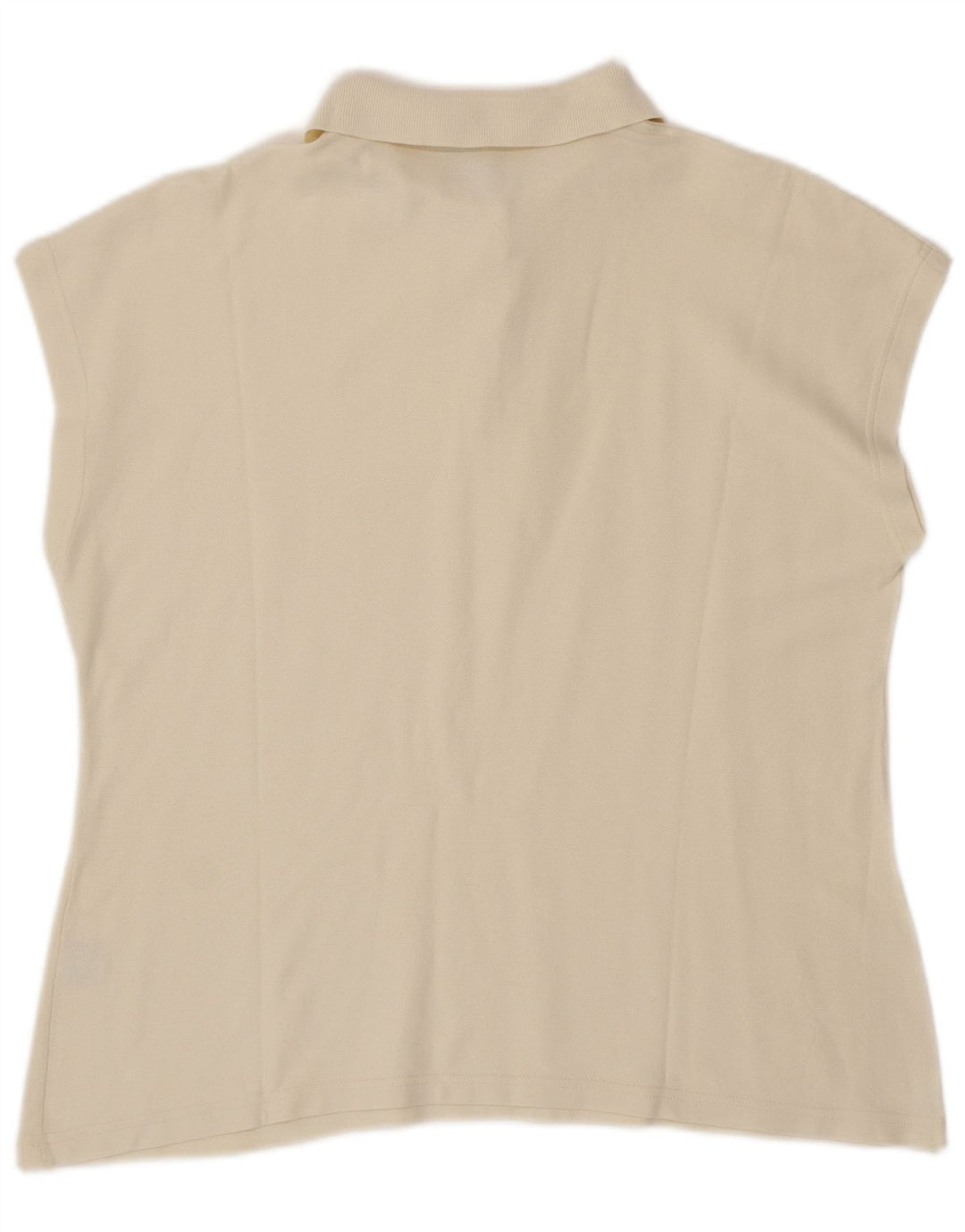 FILA Womens Sleeveless Polo Shirt IT 54 2XL Off White Cotton