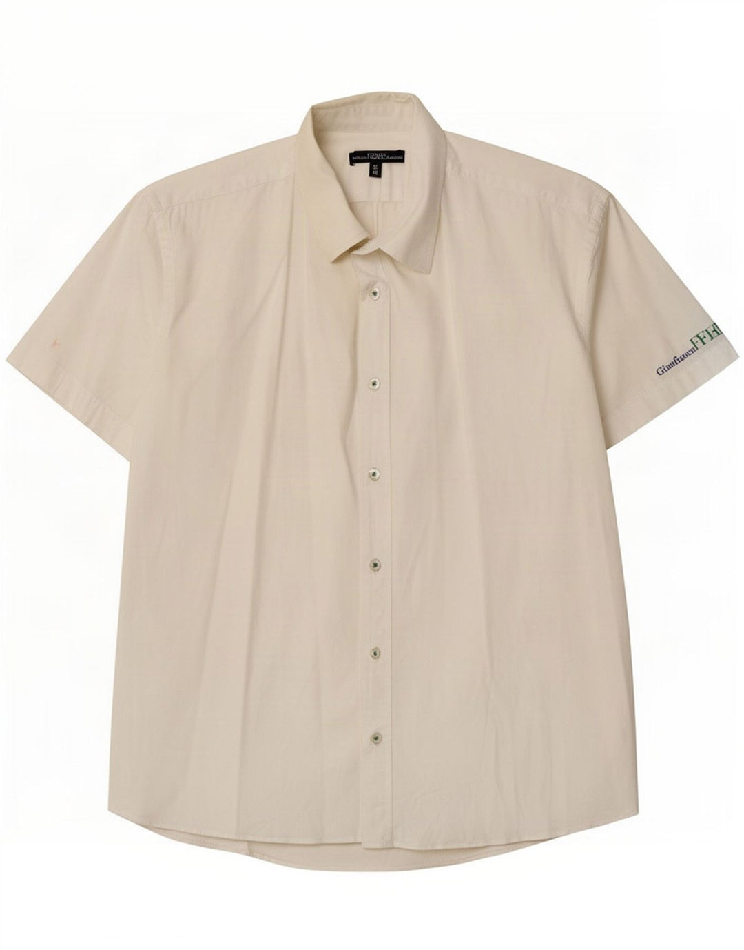Gianfranco Ferre Mens Short Sleeve Shirt IT 48 Medium White Cotton