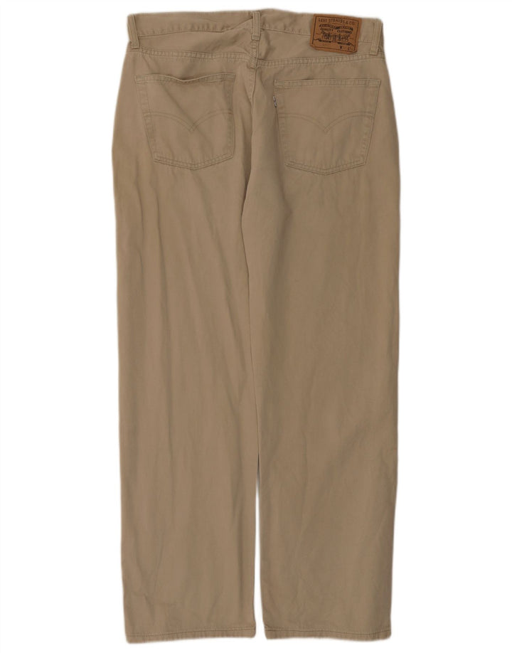 Levi's Mens 551 Straight Jeans W36 L30 Beige Cotton